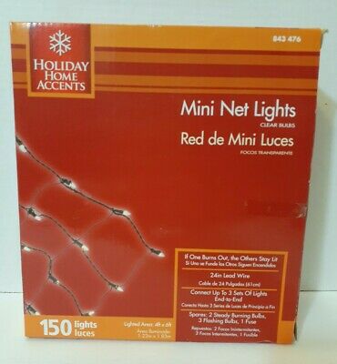 Photo 1 of 150 Clear Mini Net Lights Holiday Home Accents Christmas Decorations #843 476
