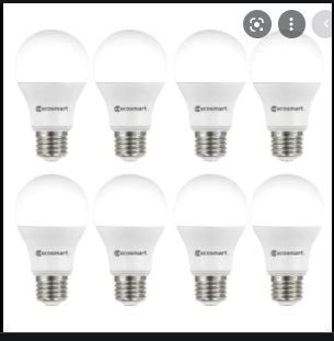 Photo 1 of 60-Watt Equivalent A19 Non-Dimmable LED Light Bulb Daylight (8-Pack)
