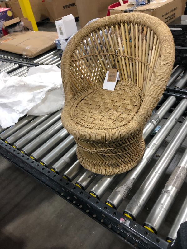 Photo 2 of 3R Studios Bamboo and Woven Rope Tropical Childrens Chair