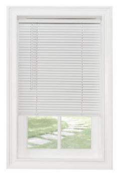 Photo 1 of Achim GII Morningstar Indoor Cordless White Vinyl Light Filtering Window Mini Blind, 48" L x 46" W