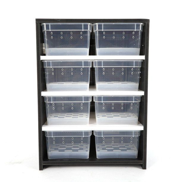 Photo 1 of  Reptile Breeding Cabinet with hygrometer Black Acrylic Feeding Box Insect Spider Turtle Cage
