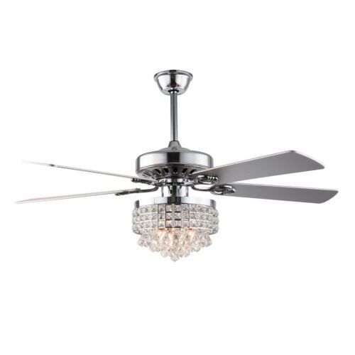 Photo 1 of  52" Modern Crystal Ceiling Fan Light Chandelier Pendant Lamp Home Decor Remote
