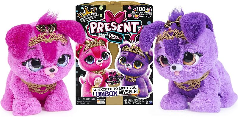 Photo 1 of Present Pets, Princess Puppy Interactive Plush Toy with Over 100 Sounds and Actions (Style May Vary), Kids Toys for Girls Ages 5 and up
