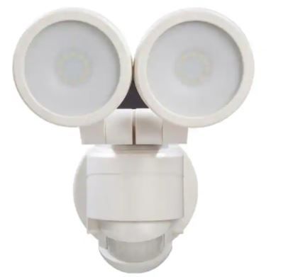Photo 1 of 180° White Motion Activated Outdoor Integrated LED Twin Head Flood Light
