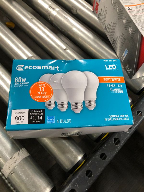 Photo 2 of 60-Watt Equivalent A19 Dimmable ENERGY STAR LED Light Bulb in Soft White (8-Pack)
