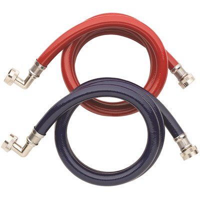Photo 1 of 3/4 in. FIP x 3/4 in. FIP x 72 in. High Efficiency Washing Machine Fill Hose Pair
