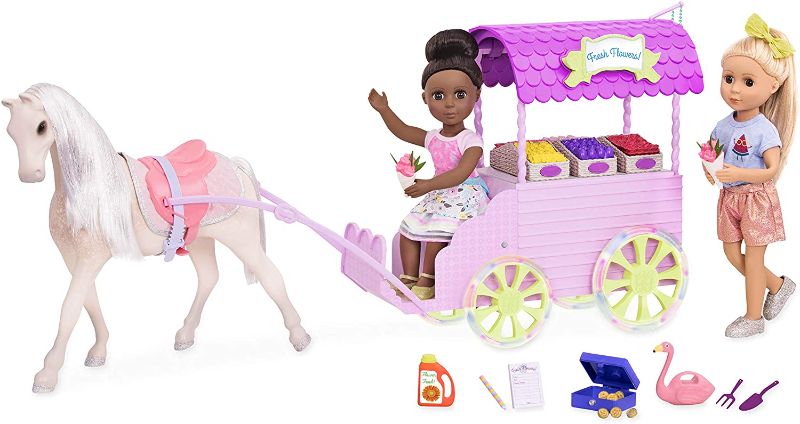 Photo 1 of Glitter Girls by Battat – Flower Carriage for 14-inch Dolls - Toys, Clothes and Accessories For Girls 3-Year-Old and Up
