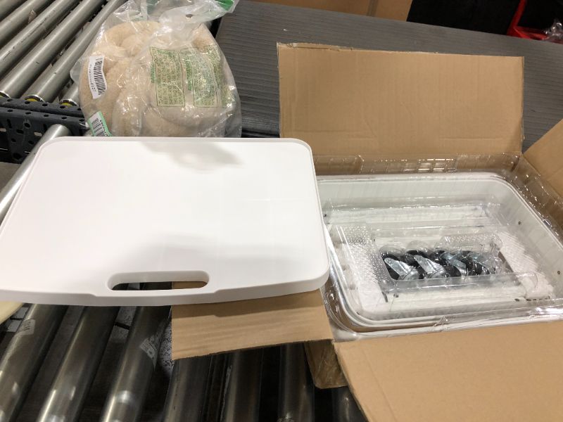 Photo 1 of TOOLF 3-Tier Metal Rolling Storage Cart with Practical Tabletop, 3-Tier Metal Serving Rolling Cart with Contral Handle,Trolley Organizer with Locking Wheels for Library Office Classroom Home Dedroom
