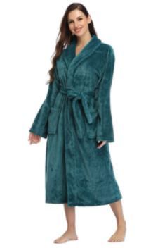 Photo 1 of RONGTAI Womens Bathrobe Ladies Fleece Plush Warm Long Robes...XL...
