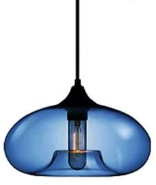 Photo 1 of  Pendant Lighting Chandelier Fixture Modern Dark Blue Glass Jug 