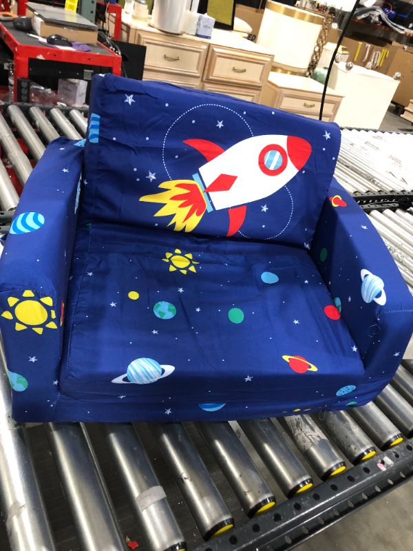 Photo 2 of Cozee 2-in-1 Convertible Sofa to Lounger in Space - Delta Children 208220-5064
