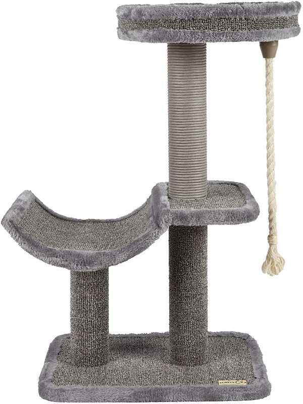 Photo 1 of Catry Cat Tree with Scratching Post - Cozy Design of Cat Hammock and Teasing Sisal Cat Rope Invariably Allure Kitten to Stay Around This Sturdy and Easy to Assemble Cat Furniture
