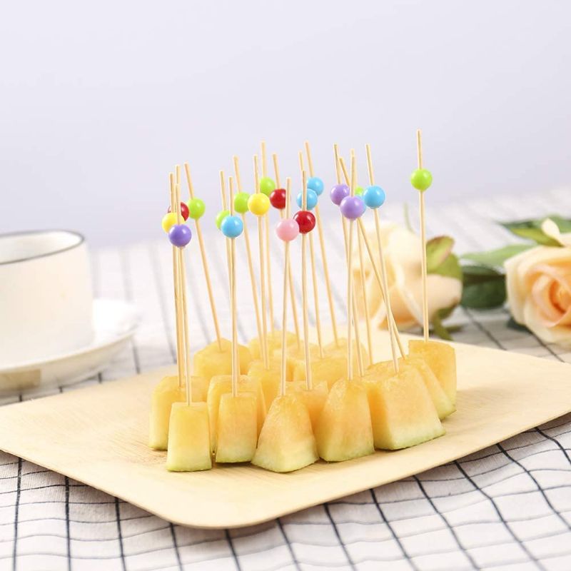 Photo 1 of 200pcs Cocktail Picks 4.7 inch for Appetizers Fruit Sticks Plastic Pearl Food Picks Cocktail Toothpicks Bar Party - Drinks Fruits Decoration?Multicolor
