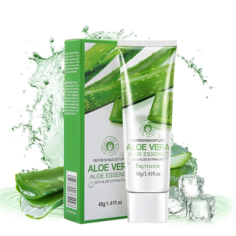 Photo 1 of 4 pack- Aloe Vera Gel Hydrating, Skymore Natural Facial Aloe Mask,Soothing & Moisture Aloe Vera Foam Cleanser for Sunburn, Dry Skin,Various Parts of the Body- 40 g (1.41 fl.oz)

