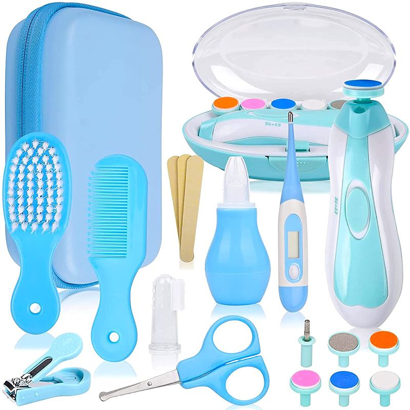Photo 1 of Baby Healthcare and Grooming Kit 19 In 1, Baby Healthcare Kit Newborn Boy Girl Gifts Baby Grooming Sets for Newborn, Grooming kit for baby Nursery Care Set Nail Clippers Trimmer Comb Brush Thermometer