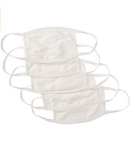 Photo 1 of Reusable Cotton Face Mask, White / Cream, (Pack of 50)
