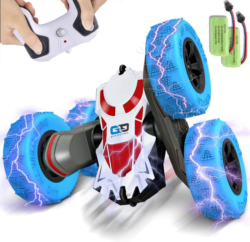 Photo 1 of BEZGAR TD281 Toy Grade 1:28 Scale Remote Control Car, 4WD Double Sided Rotating 360° Flips Electric Toy Stunt Cars RC Vehicle Truck Crawler with Rechargeable Batteries