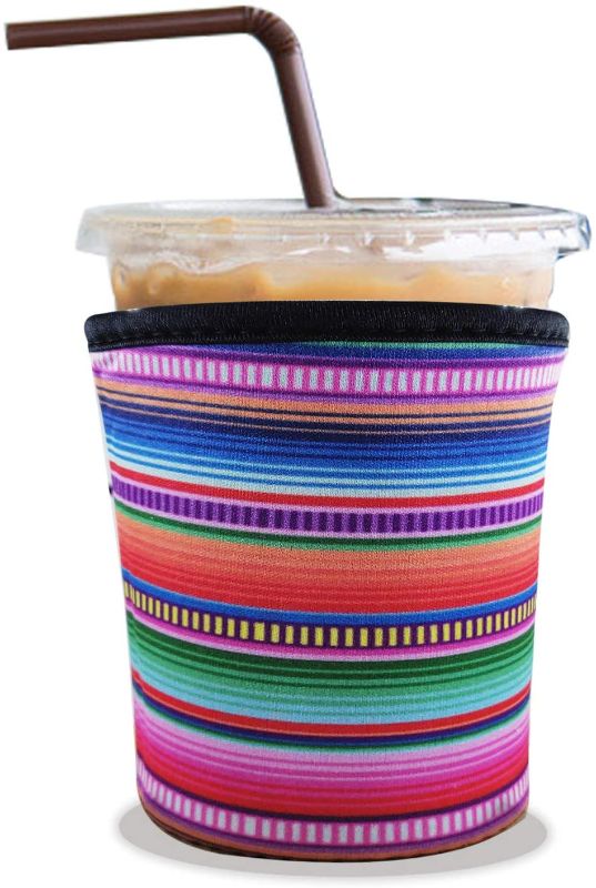 Photo 1 of 5pk PuFivewr Reusable Iced Coffee Cup Insulator Sleeve for Cold Beverages and Neoprene Holder