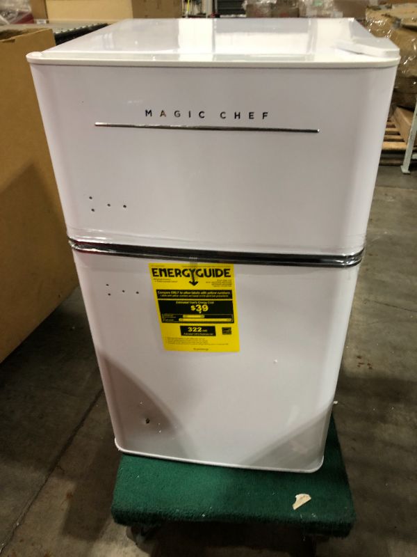 Photo 2 of Magic Chef Retro Mini Refrigerator 3.2 cu. ft. 2-Door Fridge in White