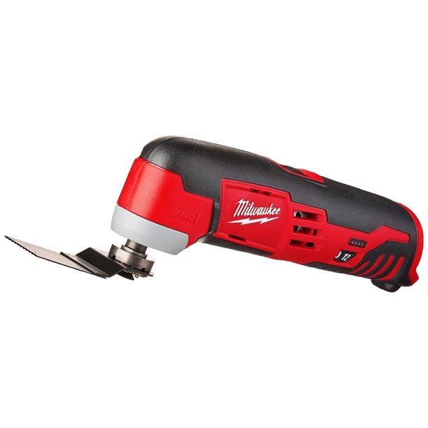 Photo 1 of 2pk MILWAUKEE'S 2426-20 M12 12 Volt Redlithium Ion 20,000 OPM Variable Speed Cordless Multi Tool with Multi-Use Blade, Sanding Pad, and Multi-Grit Sanding Papers & Milwaukee M12 12-Volt Lithium-Ion 4.0 Ah and 2.0 Ah Battery Packs and Charger Starter Kit 4