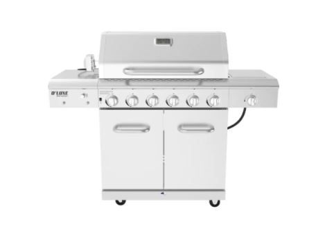 Photo 1 of 6-Burner Propane Gas Grill in Stainless Steel with Ceramic Searing Side Burner and Rotisserie Kit