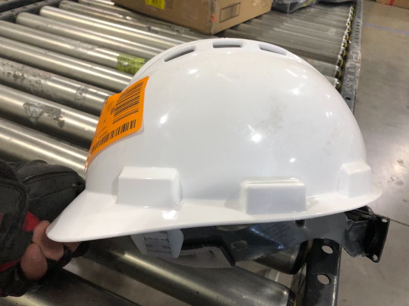 Photo 2 of White 4-Point Ratchet Suspension Vented Cap Style Hard Hat