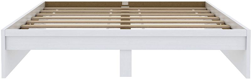 Photo 1 of Amazon Basics Platform Bed with Under-Bed Storage Space - Full, White
