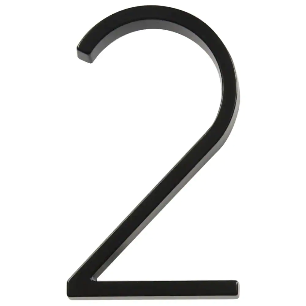 Photo 1 of 5 in. Black Floating or Flush House Number 2
