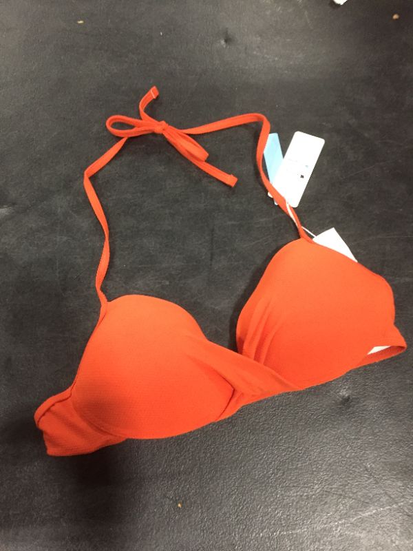 Photo 2 of Orange Twist Halter Bikini Top Lg