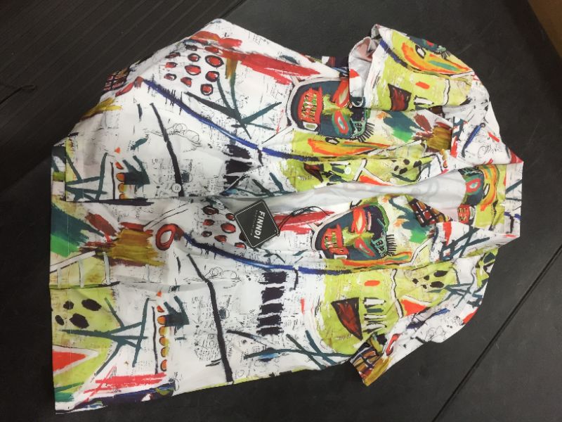 Photo 1 of Button Down T-shirt Colorful XL