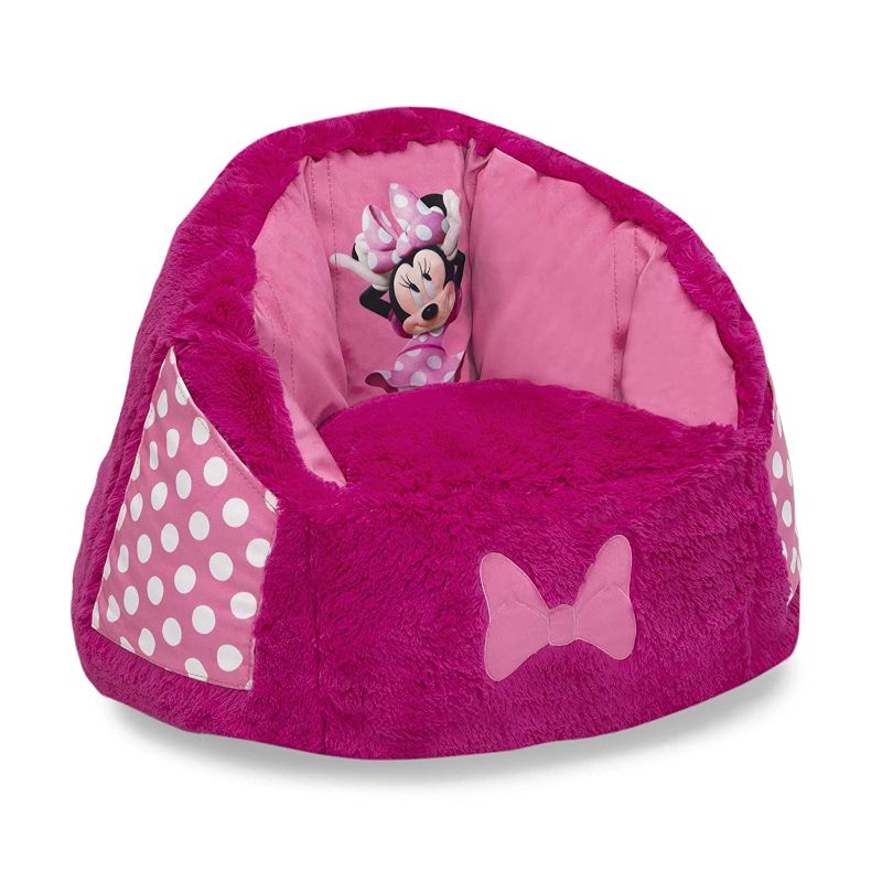 Photo 1 of Disney Minnie Mouse Cozee Fluffy Chair by Delta Children, Toddler Size