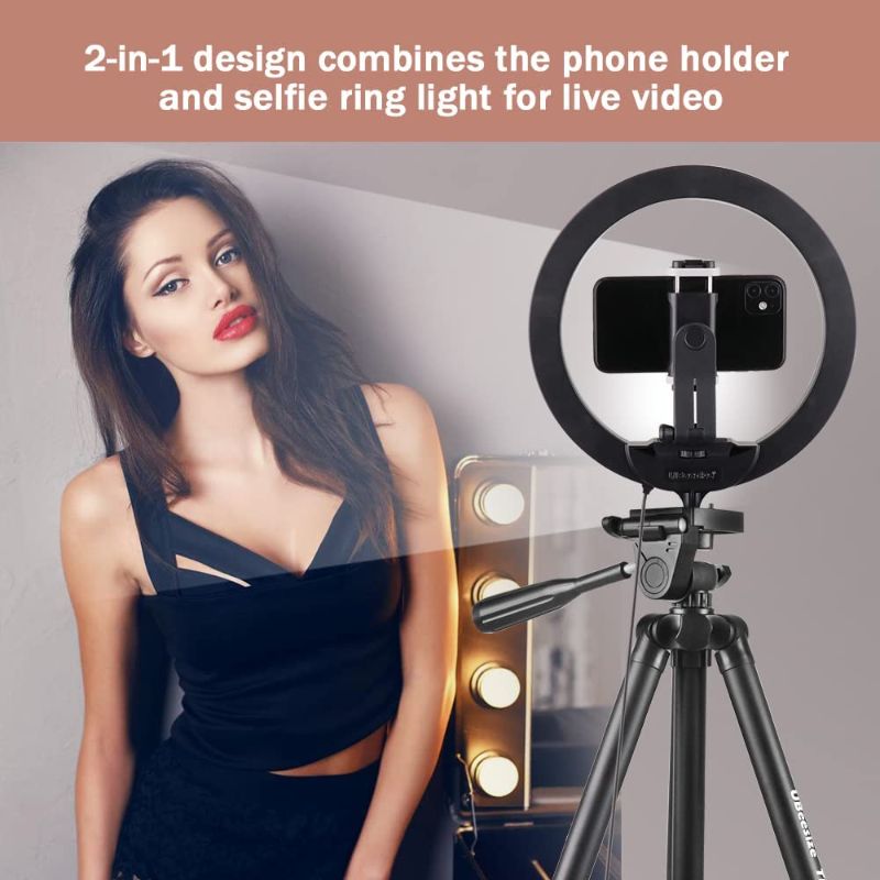 Photo 1 of Selfie Ring Light with 50" Extendable Tripod Stand & Phone Holder