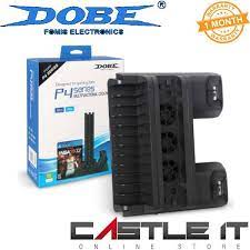 Photo 1 of DOBE PS4 SLIM PRO MULTI-FUNCTIONAL CHARGING AND COOLING STAND COMPATIBLE FOR PS4 / SLIM / PRO CONSOLE AND CONTROLLERS (TP4-882)
