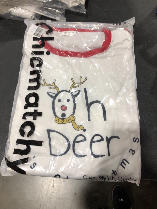 Photo 2 of CREAM 'OH DEER' FLEECE CHRISTMAS PJ SET
