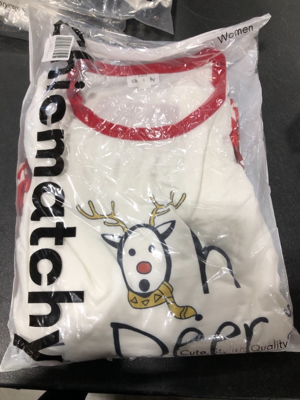 Photo 2 of CREAM 'OH DEER' FLEECE CHRISTMAS PJ SET Size S
