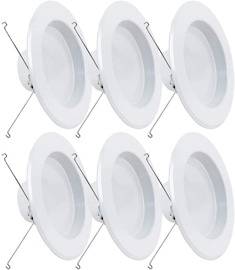 Photo 1 of Feit Electric LEDR56B/950CA/MP/6 75W EQ DM LED Retrofit Kit Recessed Light, 5/6", White (Pack of 6)
