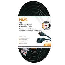 Photo 1 of 100 ft. 16/3 Indoor/Outdoor Extension Cord, Green
