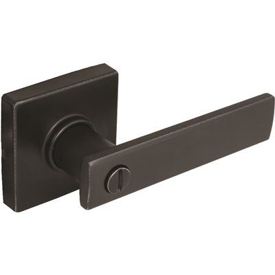 Photo 1 of Defiant Westwood Matte Black Bed/Bath Door Handle with Square Rose
