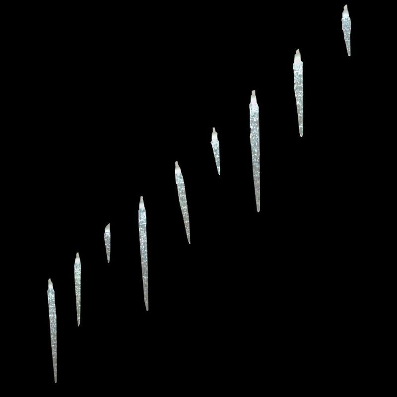 Photo 1 of Holiday Ornaments & Decor 25-Light LED White Icicle Lights