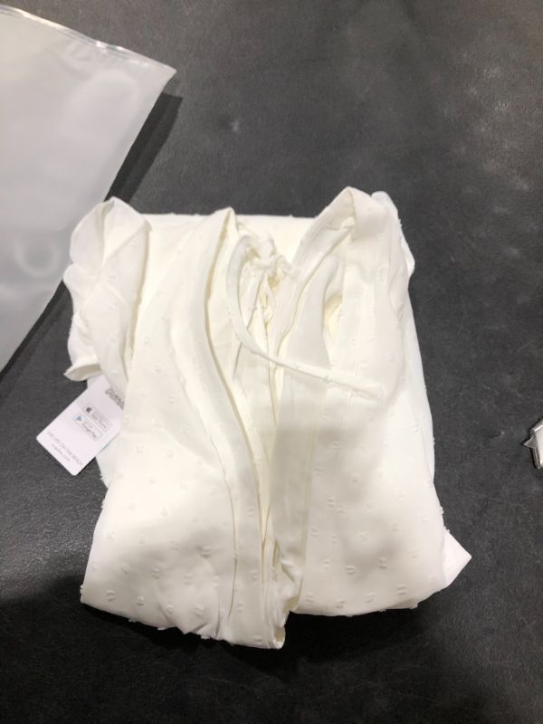 Photo 1 of Aniyah White Plunge Ruffle Cover Up
