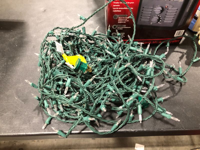 Photo 3 of 100 Clear Christmas Tree Mini Lights, 2.5" Spacing, Green Wire
