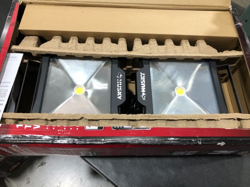 Photo 2 of Husky 10,000-Lumen Twin-Head LED Work Light
