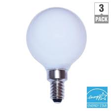 Photo 1 of 40-Watt Equivalent G16.5 ENERGY STAR and CEC Title 20 Dimmable Filament LED Light Bulb Bright White 3000K (3-Pack)
