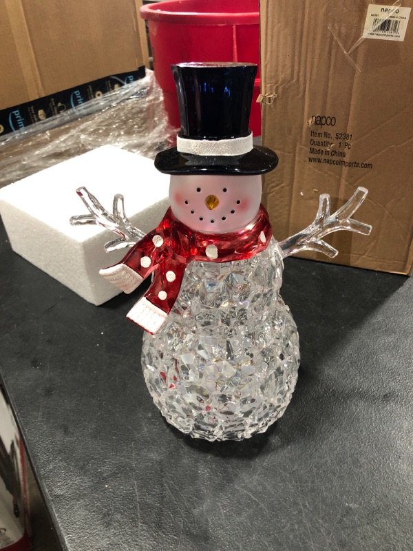 Photo 1 of CHRISTMAS SNOWMAN BATTERY POWERED TABLE LIGHT. HOME DECOR. OPEN BOX.