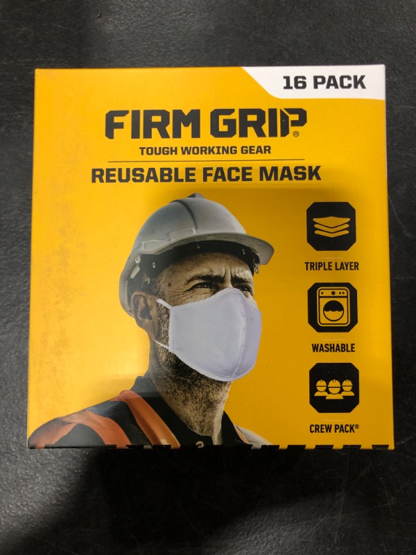 Photo 2 of Firm Grip Reusable Face Mask- Tough Working Gear (16 Pack)
