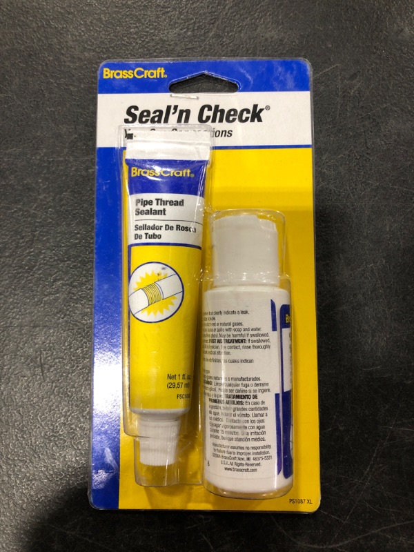 Photo 1 of BRASS CRAFT SEAL N CHECK PIPE THREAD SEALANT.