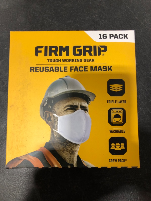 Photo 2 of Firm Grip Reusable Face Mask- Tough Working Gear (16 Pack)
