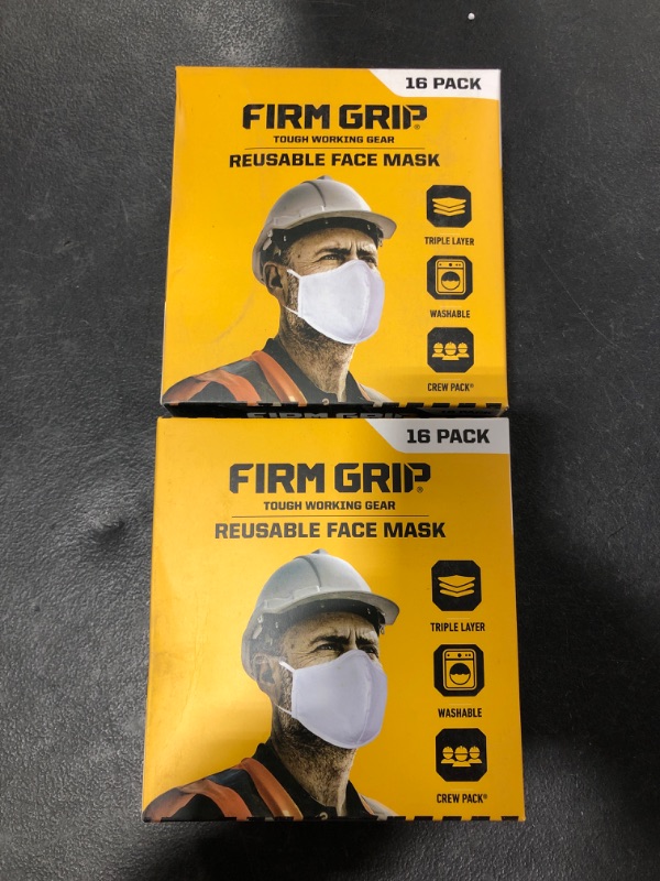 Photo 2 of Firm Grip Reusable Face Mask- Tough Working Gear (16 Pack)
LOT OF 2. 32 TOTAL.