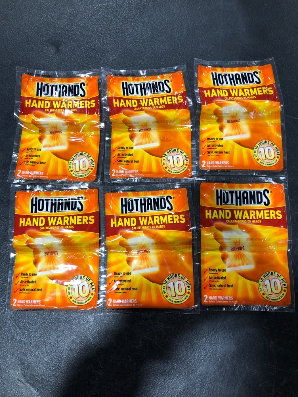 Photo 3 of HeatMax HotHands-2 Hand Warmers. LOT OF 6,  2-PACKS.
