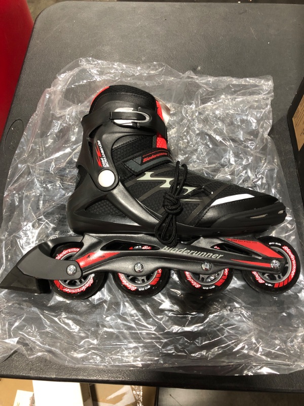 Photo 3 of Bladerunner by Rollerblade Advantage Pro XT Men's Adult Fitness Inline Skate, Black and Red, Inline Skates. SIZE US 10.
